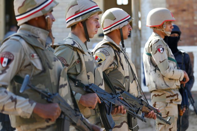 جنود مصريون في محافظة شمال سيناء