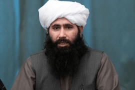 ذبيح الله مجاهد المتحدث باسم حركة طالبان الأفغانية