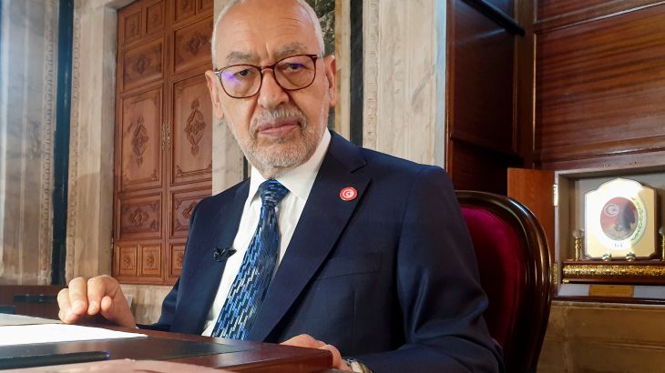 راشد الغنوشي رئيس حزب حركة النهضة ورئيس البرلمان التونسي