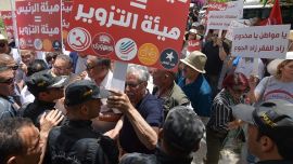احتجاجات في تونس ضد قرارات الرئيس قيس سعيّد