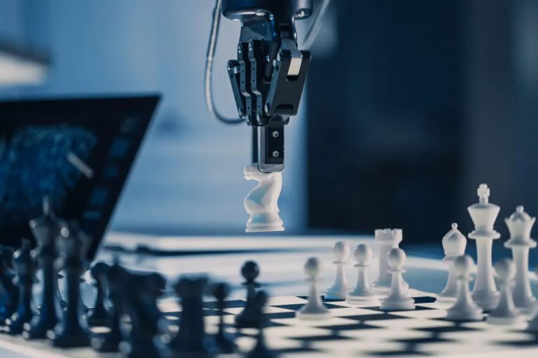 روبوت يشارك في مباراة للشطرنج
