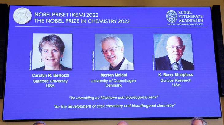 إعلان جوائز نوبل للكيمياء لعام 2022