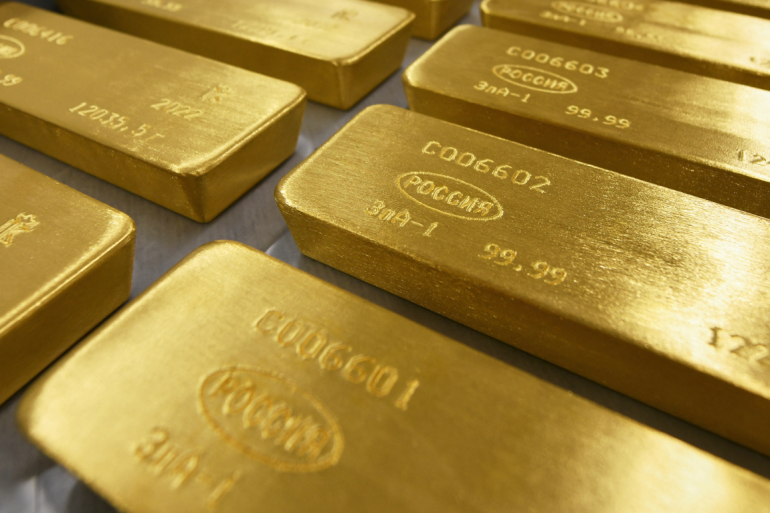 استفادت أسعار الذهب من هبوط مؤشر الدولار
