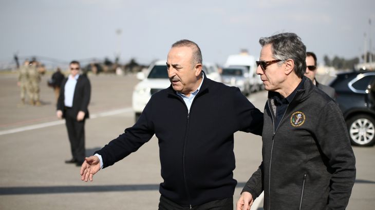 وزير الخارجية الأمريكي (يمين) في أولى زيارته إلى تركيا