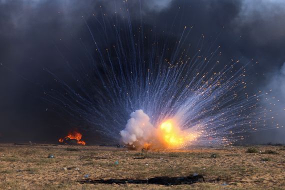 قطاع غزة السياج الفاصل قنبلة