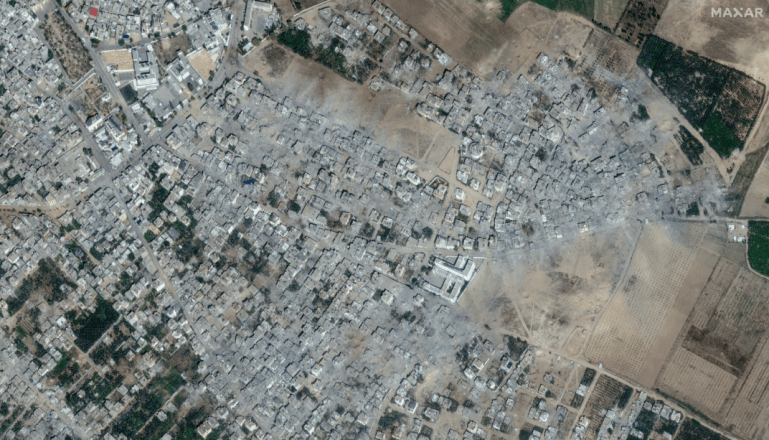 صور أقمار صناعية لغزة بعد القصف