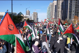 مظاهرات في كندا تعاطفًا مع غزة مطالبة بوقف العدوان الإسرائيلي