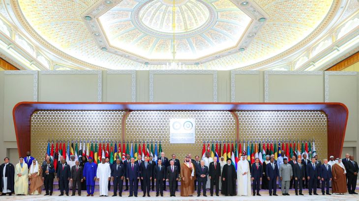 قادة الدول العربية والإسلامية المجتمعة في الرياض لمناقشة الحرب على غزة