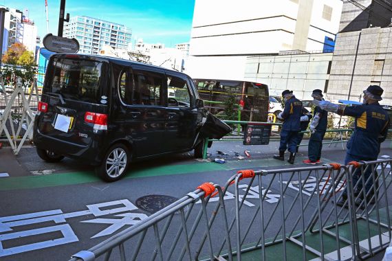 اصطدام سيارة بحاجز قرب السفارة الإسرائيلية في طوكيو