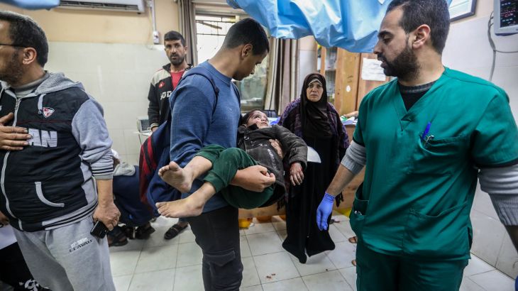 جرحى في أحد مستشفيات قطاع غزة
