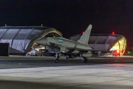 طائرة حربية بريطانية مشاركة في الهجوم على اليمن