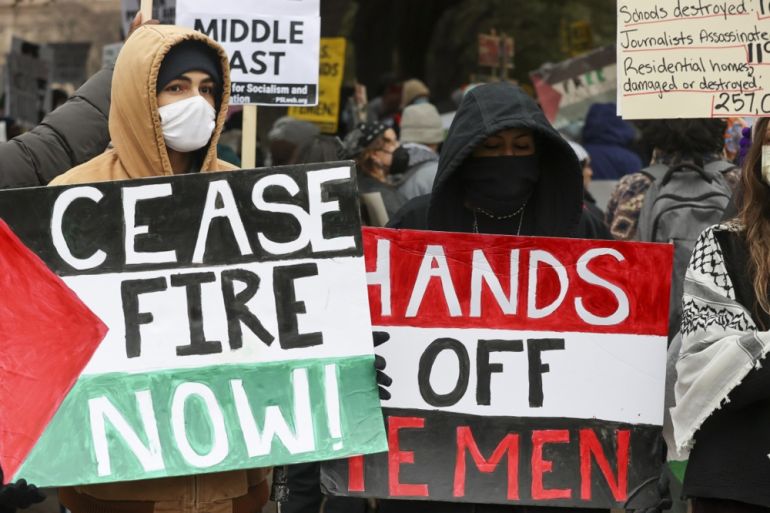 مظاهرة في أوستن - تكساس تطالب بوقف إطلاق النار في غزة