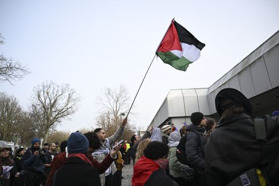 مظاهرة مؤيدة للشعب الفلسطيني في برلين
