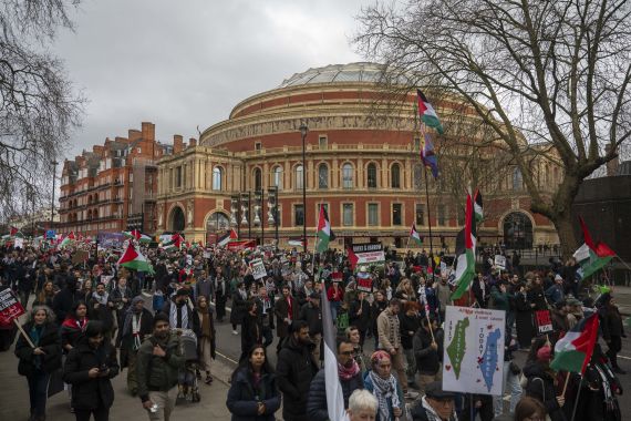 مظاهرة مناهضة للحرب على غزة في لندن