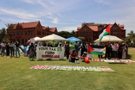 امتداد المظاهرات الداعمة لغزة في أمريكا إلى جامعة أريزونا (رويترز)
